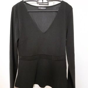 Long Sleeve Black Top Medium